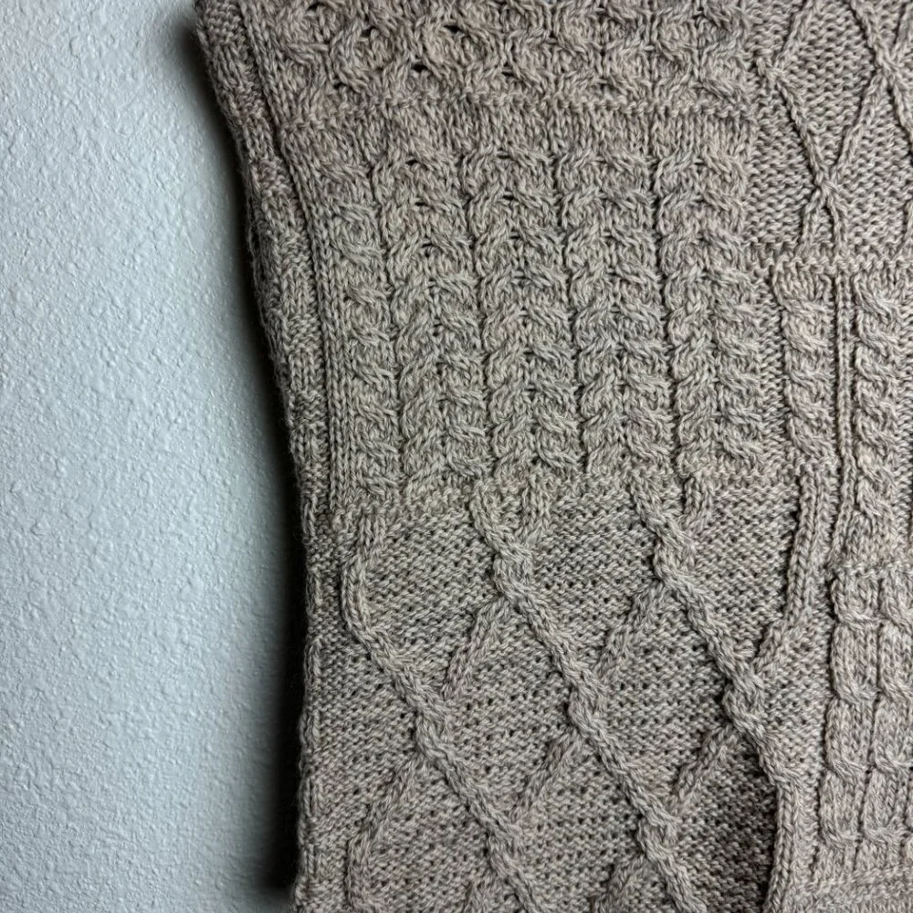 ARAN - Knit Cushion Cover 100% Merino Wool  IRELAND